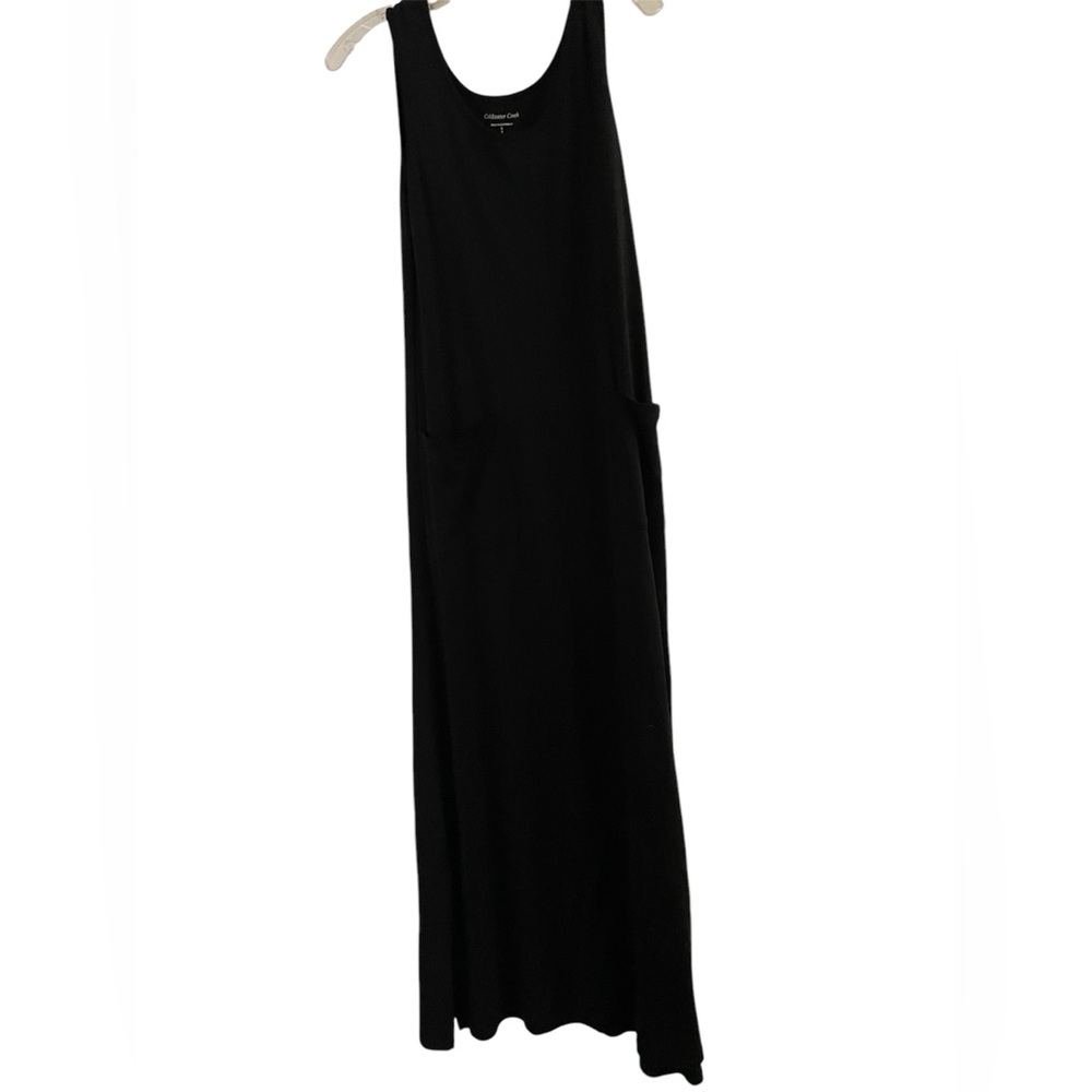 COLDWATER CREEK black maxi with pockets and slits. Size small. Fits medium.